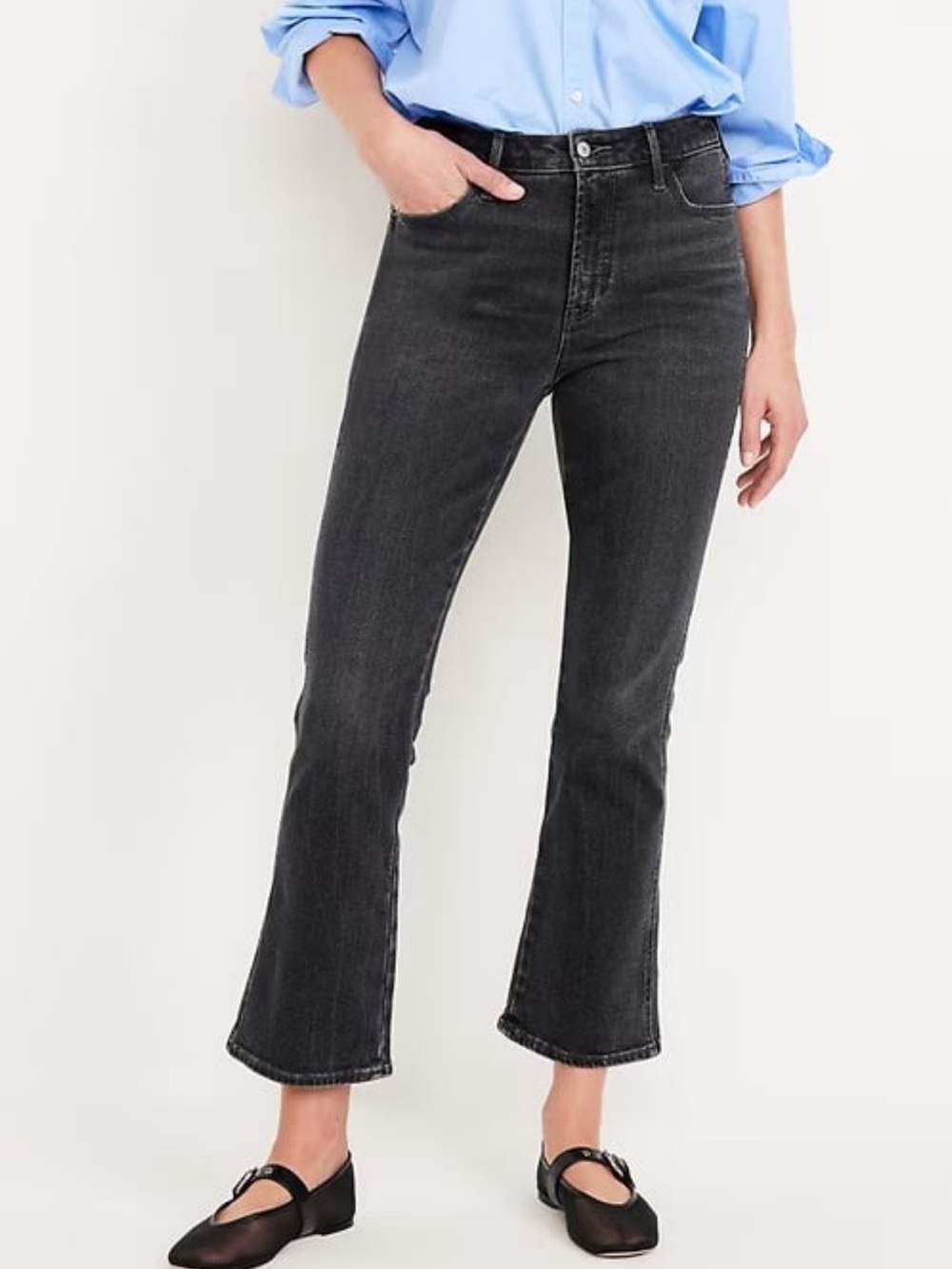 Old Navy Black Flare Ankle Jeans